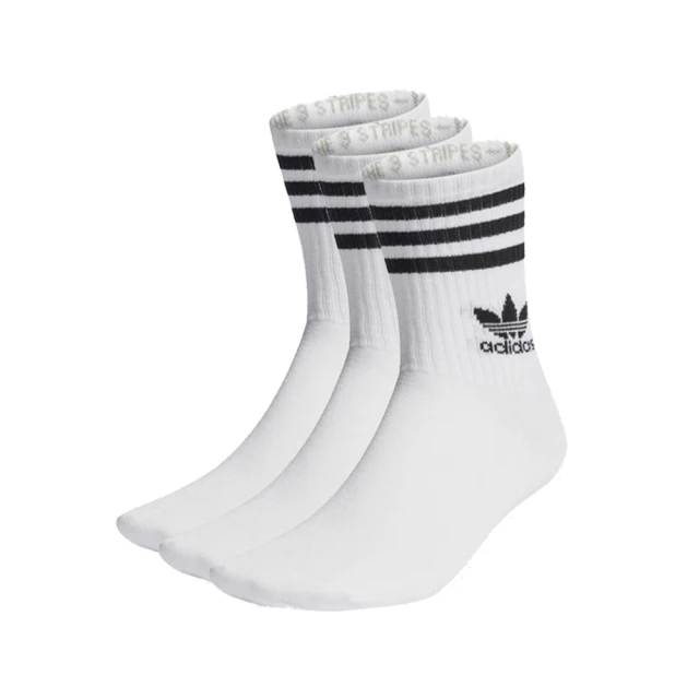 adidas 愛迪達 運動襪 長襪 中筒襪 男襪 女襪 三入組 CREW SOCK 3STR(IJ0733)