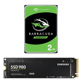 【SAMSUNG 三星】搭 2TB HDD ★ 980 500GB M.2 2280 PCIe 3.0 ssd固態硬碟(MZ-V8V500BW)
