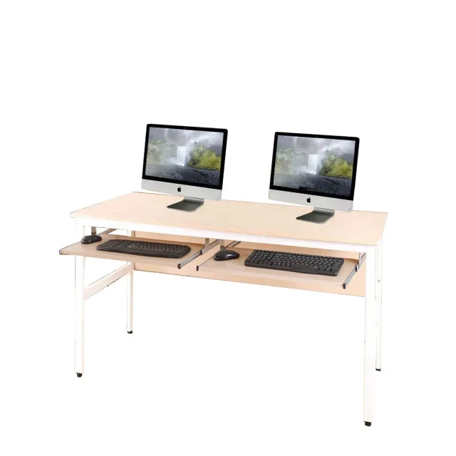 【DFhouse】巴菲特電腦辦公桌+雙鍵盤(3色)