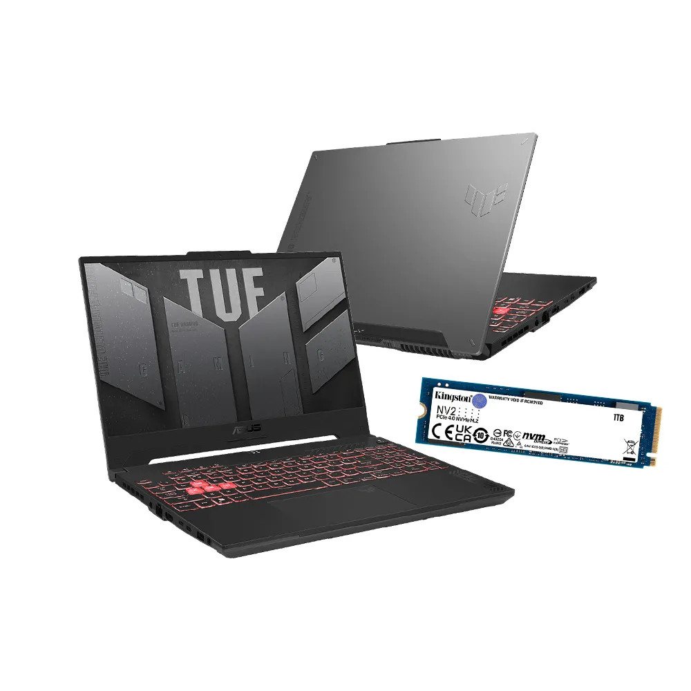 【ASUS】升級1TB組★ 15.6吋 R5 RTX4060電競筆電(TUF Gaming FA507NV/R5-7535HS/16G/512G SSD)