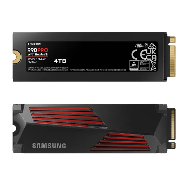 【SAMSUNG 三星】搭 5埠 交換器 ★ 990 PRO 4TB M.2 2280 PCIe 4.0 ssd固態硬碟(MZ-V9P4T0CW)*含散熱片