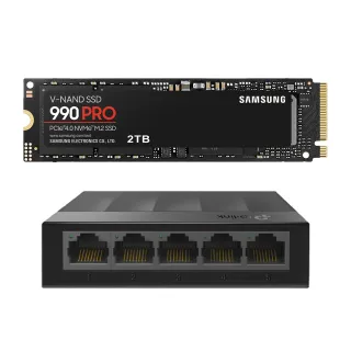 【SAMSUNG 三星】搭 5埠 交換器 ★ 990 PRO 2TB M.2 2280 PCIe 4.0 ssd固態硬碟(MZ-V9P2T0BW)