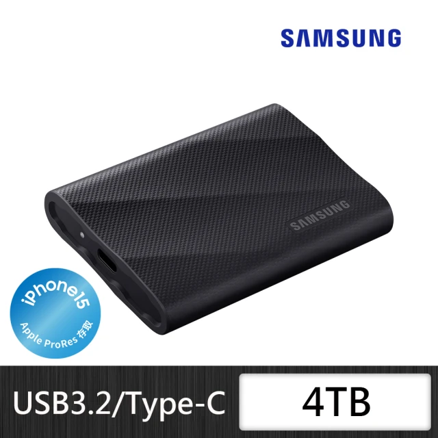 【SAMSUNG 三星】搭 5埠 交換器 ★ T9 4TB Type-C USB 3.2 Gen 2x2 外接式ssd固態硬碟 (MU-PG4T0B/WW)