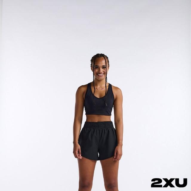 【2XU】女 Aero 4吋運動短褲(黑/反光銀)