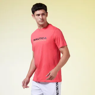 【NAUTICA】男裝 COMPETITION時尚LOGO短袖T恤(粉色)