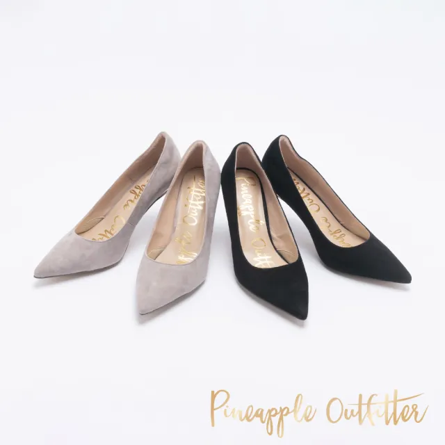 【Pineapple Outfitter】PENNIE 質感羊絨尖頭高跟鞋(黑色)