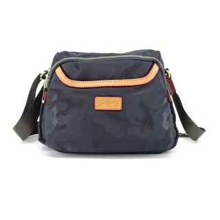 【LouiseC.】Tree House 尼龍+植鞣革牛皮雙分隔層多收納斜背包-2色(CC158289)