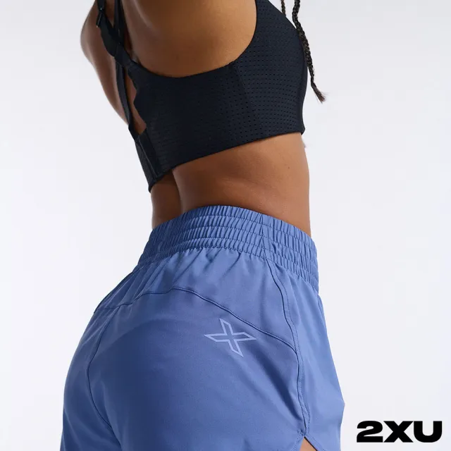 【2XU】女 Aero 4吋運動短褲(紫藍/反光藍)