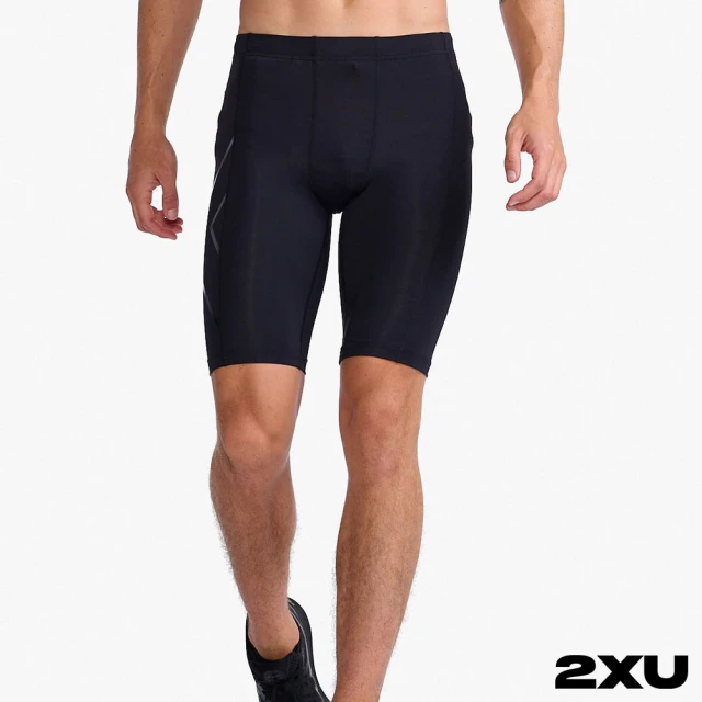 2XU 男 基礎壓縮短褲(黑)