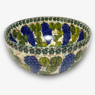 【SOLO 波蘭陶】波蘭製 Kalich 波蘭陶 23CM 沙拉碗 中世紀葡萄藤系列