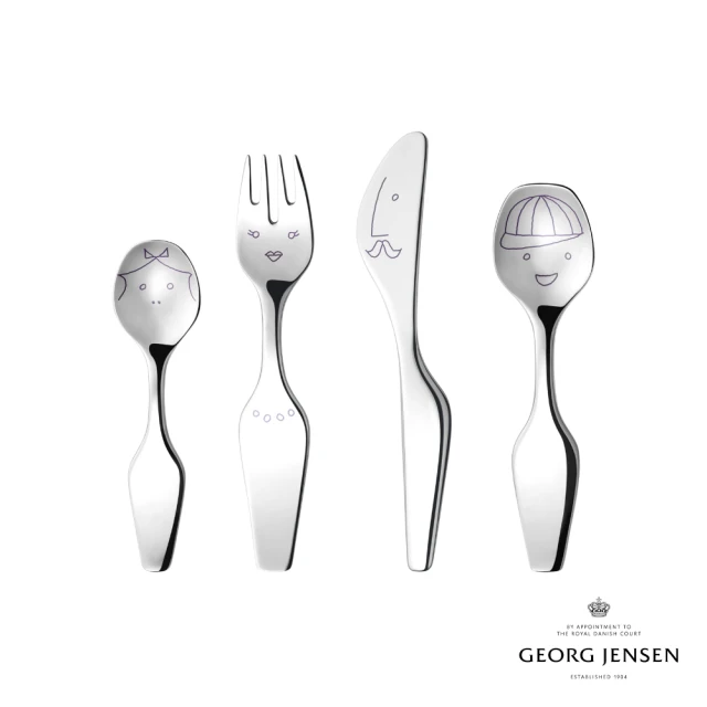 【Georg Jensen 官方旗艦店】ALFREDO 兒童餐具四件組(不鏽鋼)