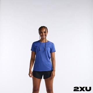 【2XU】女 Aero運動短袖上衣(紫藍/反光藍)