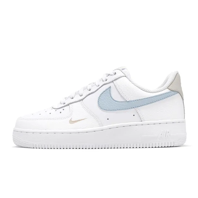 【NIKE 耐吉】休閒鞋 Wmns Air Force 1 07 女鞋 白 寶寶藍 AF1 雙勾(HF0022-100)