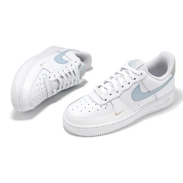 【NIKE 耐吉】休閒鞋 Wmns Air Force 1 07 女鞋 白 寶寶藍 AF1 雙勾(HF0022-100)