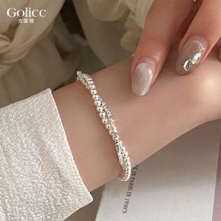 【Golicc】手鍊 輕奢款 雙層珍珠碎銀子(618 七夕 情人節 生日 手環 手繩 首飾 飾品 禮物)