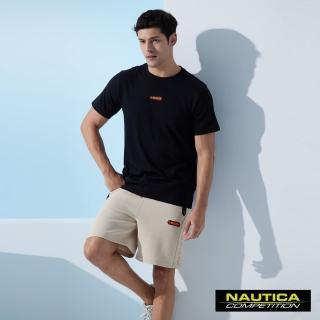 【NAUTICA】男裝 COMPETITION品牌LOGO抽繩運動短褲(卡其)