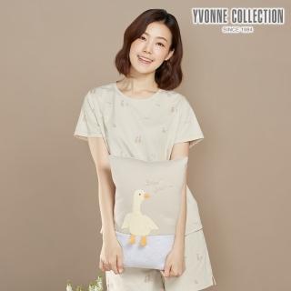 【YVONNE 以旺傢飾】早安鵝方形抱枕 30x45公分(奶霜杏)