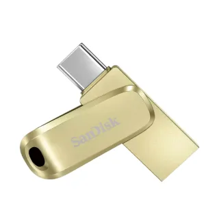 【SanDisk 晟碟】Ultra Luxe USB Type-C 128G金色 雙用隨身碟(平行輸入)