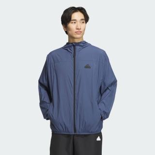 【adidas 愛迪達】外套 男款 運動連帽外套 TH LW WV JKT 藍 IT3941