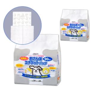 【Clean One】雙層除臭撿便袋 90入x2(新增消臭劑/多一層紙袋/輕鬆撿便)