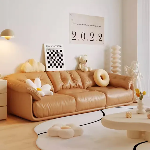 【Taoshop 淘家舖】J - 科技沙發義式極簡客廳小戶型｜輕奢現代雲朵 奶油風布沙發 TD045(1.9m雙人位)