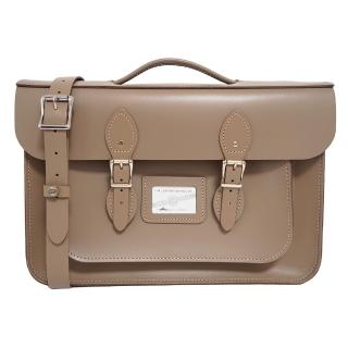 【The Leather Satchel Co.】15吋 英國手工牛皮劍橋包 手提包 側肩包 斜揹包 後揹包 多功能三用包(水獺棕)