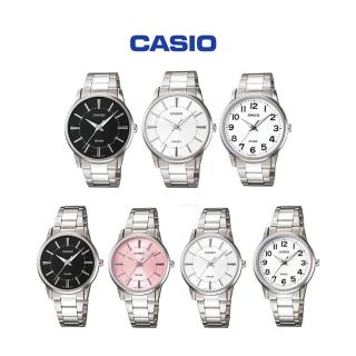 【CASIO 卡西歐】MTP-1303D / LTP-1303D 簡約鋼帶 白面數字 時尚對錶 手錶(防水50米)