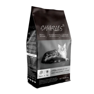 【CHARLES 查爾斯】特惠組 低敏貓糧 活力能量貓 6.8kg 送 聖馬利諾 貓胺寶 30ml(成貓 老貓 熟齡貓)