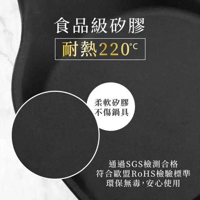 【MINONO 米諾諾】不沾鍋矽膠湯勺 矽膠鍋鏟標準版(歐盟食品級矽膠RoHS檢測 耐熱矽膠鍋鏟湯勺湯匙 矽膠)