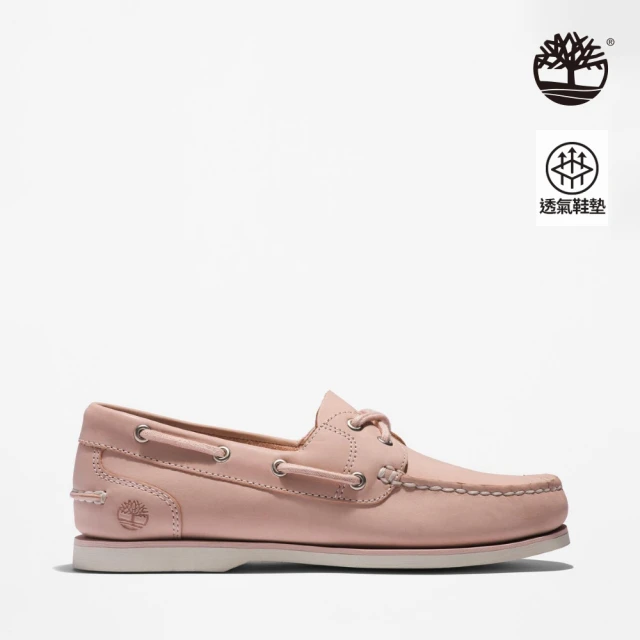 【Timberland】女款淺粉色休閒帆船鞋(A5RTF662)