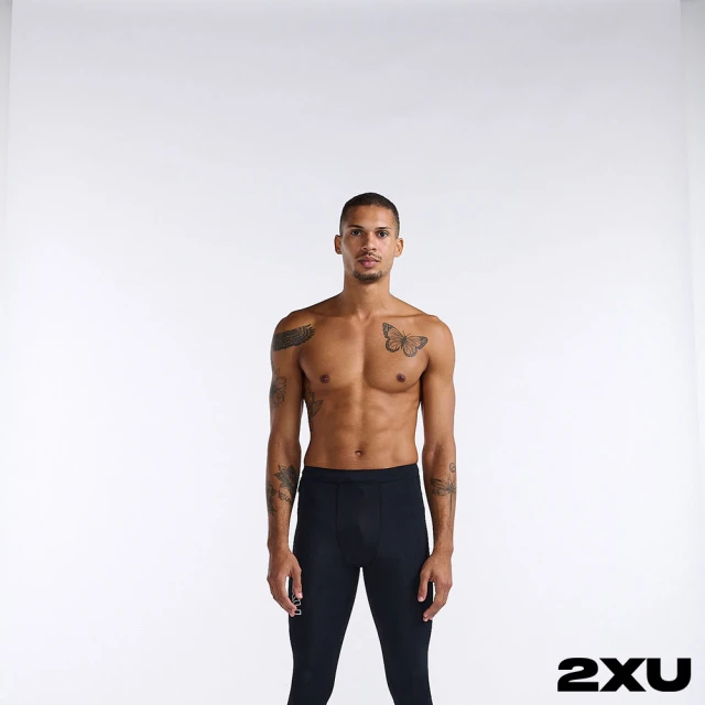 2XU 男 MCS React高階跑步壓縮長褲(黑/反光白)