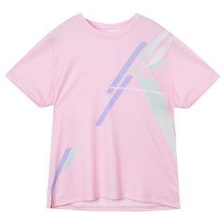 【KAPPA】義大利時尚 吸濕排汗女生短袖圓領衫(淺粉 311M75WXTS)