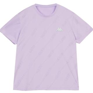 【KAPPA】義大利時尚 吸濕排汗女生短袖圓領衫(淺紫底淺紫字花版 311M76WX1H)