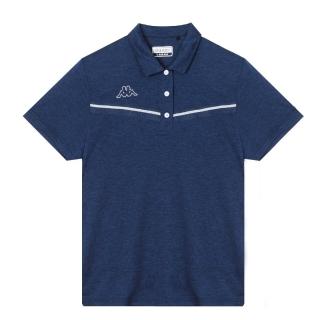 【KAPPA】義大利時尚 吸濕排汗中性短袖POLO(丈青麻花 351W1TWB29)