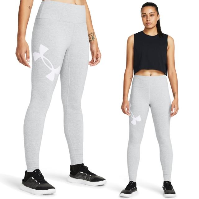 【UNDER ARMOUR】UA 女 Campus 緊身運動長褲_1383606-012(灰色)