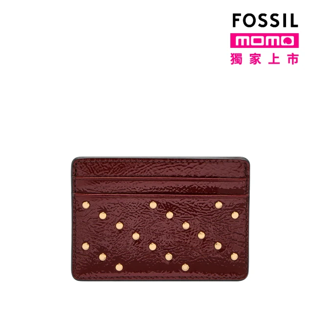 FOSSIL Steven 真皮卡夾-紅木色漆皮 SL10026631