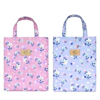 【uma hana】幾何花卉上班上課多用途防水A4手提袋(公事袋/文件袋/補習袋/萬用袋)