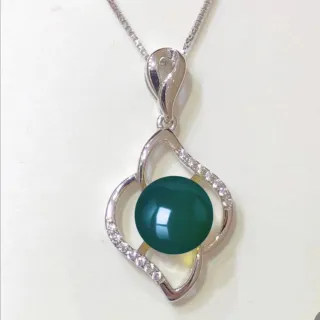 【勝弘珠寶】多明尼加藍珀四葉草風情項鍊-8.5mm