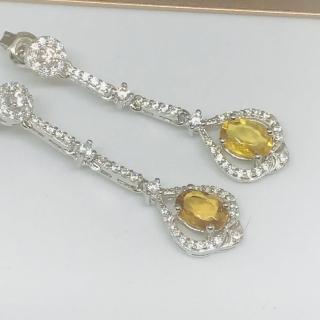【勝弘珠寶】多明尼加藍珀閃閃耳環