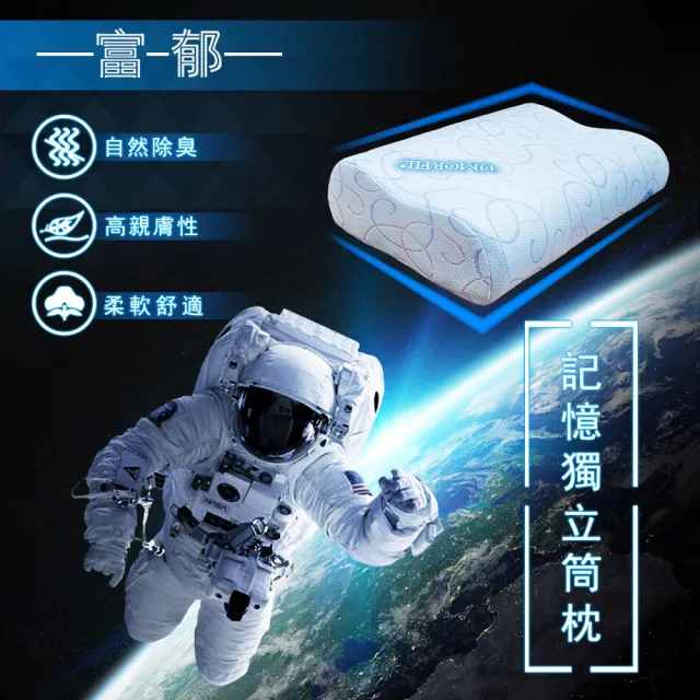 60高密度太空記憶棉獨立筒彈簧枕頭(枕套膠原蛋白自然消臭 中鋼鍍鋅鋼線66顆彈簧台灣製造)