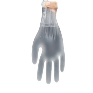 【PS Mall】一次性手套 PVC手套 拋棄式手套 無粉 塑膠 透明 染髮 清潔 料理 防水 防油 3包 300個(J3079)