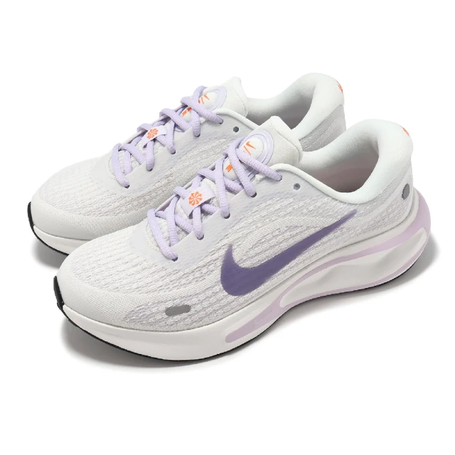 NIKE 耐吉 慢跑鞋 Wmns Journey Run 女鞋 白 紫 透氣 緩衝 反光 運動鞋(FJ7765-100)