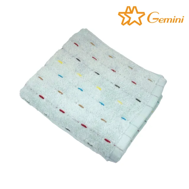 【Gemini 雙星】官方直營 無捻紗-炫彩虛線毛巾(超值2入組-3色任選)