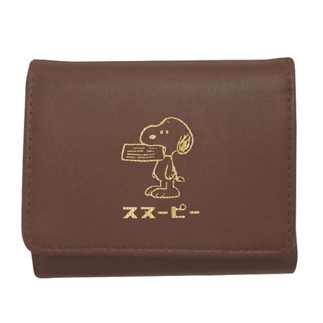 【Kamio】SNOOPY 皮質短夾 三折短夾 史努比 復古的