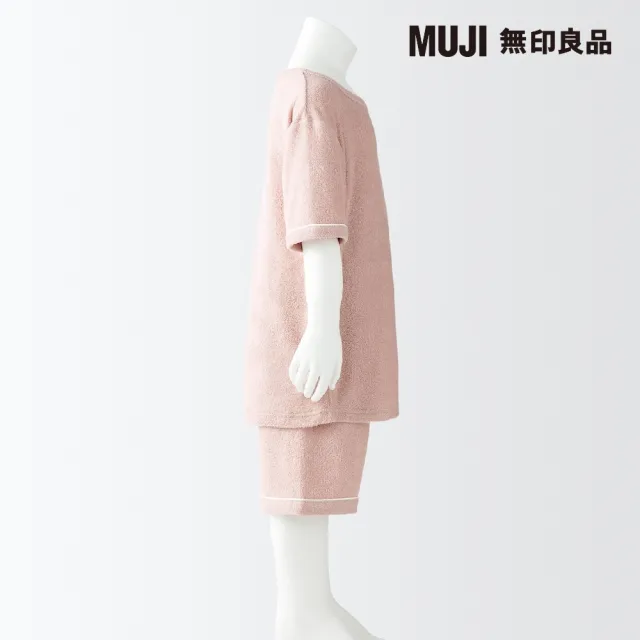 【MUJI 無印良品】兒童棉混雙面圈絨毛巾布短袖家居睡衣(共2色)