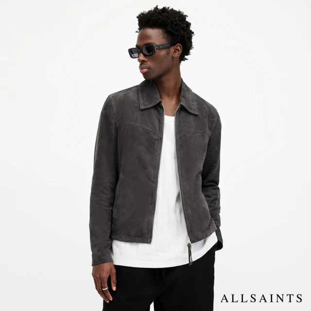 【ALLSAINTS】HAZE 輕盈短版麂皮羊皮皮衣外套 M008LA(常規版型)