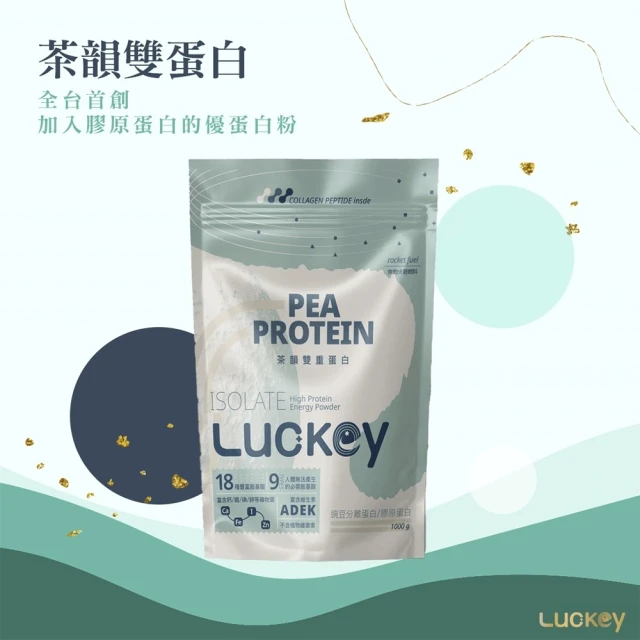 【Luckey】茶韻雙蛋豌豆蛋白 1kg/袋(蛋白粉、豌豆蛋白、膠原蛋白、乳清蛋白、營養粉、高蛋白)