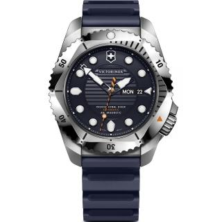 【VICTORINOX 瑞士維氏】Dive Pro 300米潛水機械腕錶-43mm藍父親節 送禮(VISA-241995)