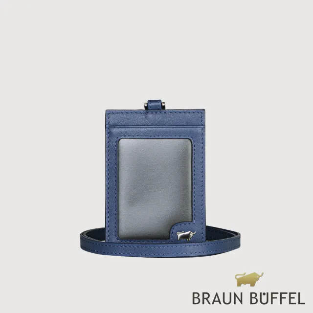 【BRAUN BUFFEL 德國小金牛】台灣總代理 墨菲斯 證件夾-復古藍(BF524-170-VBL)