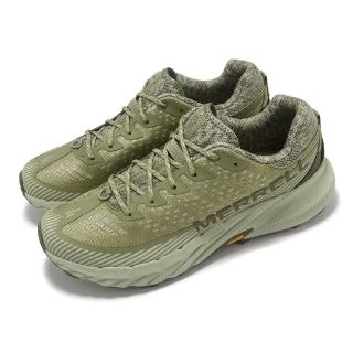 【MERRELL】越野跑鞋 Agility Peak 5 男鞋 苔癬綠 緩衝 抓地 橡膠大底 運動鞋(ML068159)
